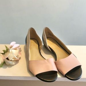 - Naturalizer Pink Grey Open Toe Flat -LIKE NEW without tags-only tried indoors